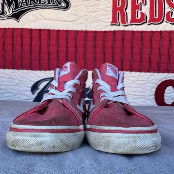 Size 8.5c - Vans Toddler Infant Baby  High Top SK8-Hi‎ Micro Sequins Zip Shoes - Picture 4 of 9